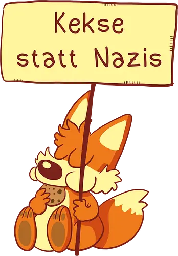 Kekse statt Nazis - Fuchs, Comic, wir sind mehr