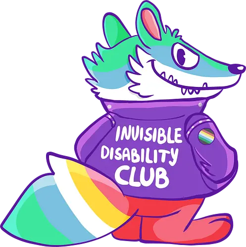 Invisible Disability Club - Waschbär, Behinderung, disability