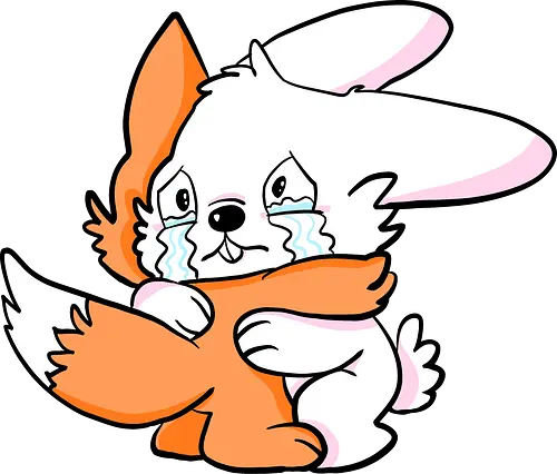 Comfort Hug - Hug, Umarmung, Hase, Bunny, Fox, Fuchs, trösten