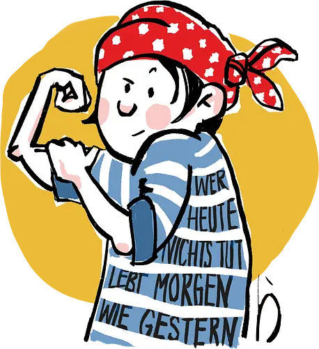 Ringeldinger "Wer heute nichts tut .." - Ringelpullisprüche, Ringeldinger, streifenweise, Spruch, Weisheit, Motivation, Ringelpulli, Sprüche Shirt, Cartoon Illustration, Statement Shirt, Handgezeichnet, Humor, Selbstironie, Streifenpulli, Spruchshirt deutsch