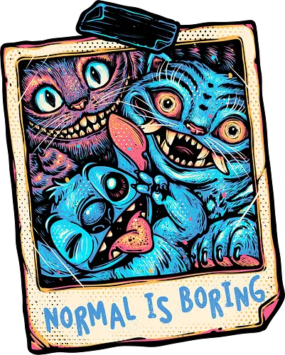 Normal Is Boring - Movie, hunter, demons, mash up, tiger, alien, animal, cute, animation, animated