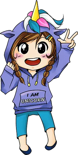 Einhorn-Hoodie Mädchen - kawaii, Einhorn, Chibi, girly, niedlich