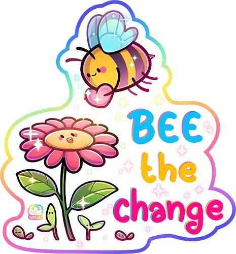 Bee the change - pride, love, growth, bee, comic, cute, affirmation, positive, unpolitischecomics