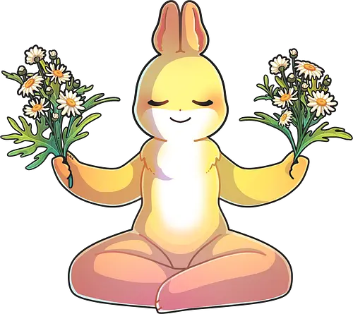 Tinybun: Waage - tinybun, hase, sternzeichen, waage, mageriten, flower, libra, magerite