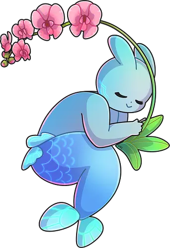 Tinybun: Wassermann - tinybun, hase, sternzeichen, wassermann, orchidee, flower, aquarius, orchid