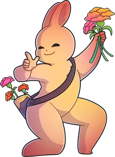 Tinybun: Schütze - tinybun, hase, sternzeichen, schütze, nelken, flower, sagiarius, carnation