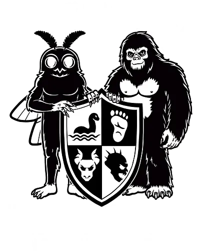 Cryptid University Meme - cryptic, cryptid, cryptids, Cryptozoology, science, pseudoscience, University, Meme, fun, coat of arms, shield, truth, Sasquatch, Mothman, Loch Ness monster, Bigfoot, Chupacabra, Jersey Devil, funny, memes, meme, internet, humor, parody, college