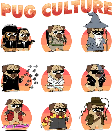 Pug Culture - Movies - pug, 80s, 90s, animal, dog, film, funny, hollywood, i love pugs, movies, pet, pop cuture, pug life, pug lover, scifi
