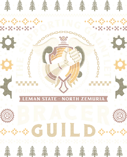 Bracer Guild Ugly Sweater - trails in the sky, legend of heroes, ys, crossbell, bracer guild, thors military academy, trails from zero, trails into reverie, trails of cold steel, gamer, gaming, video game, trails to azure, tio plato, mishy, estelle bright, rean schwarzer, joshua bright, lloyd bannings, ugly christmas sweater, xmas, christmas
