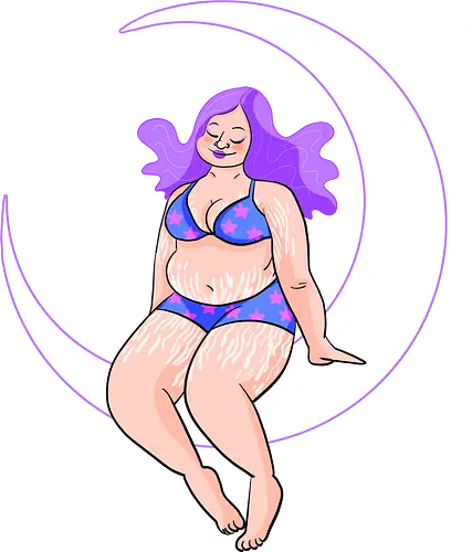 Lunar Scars (ohne Background) - Comic, Frau, Woman, Weiblichkeit, Feminusmus, Mond