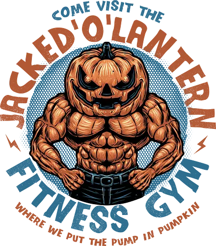 The Pumpkin Gym - Halloween, horror, gym, fitness, lantern, Pumpkin