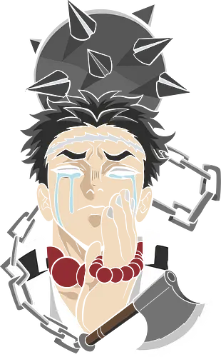 Himejima Gyomei: Gentle Giant - cool anime art, Gyomei Himejima, Stone Hashira, Slayer, Hashira, anime, manga, fan art, t-shirt design, art print, emotional, powerful, Hashira training, geek art, stylish, KNY, Nichirin