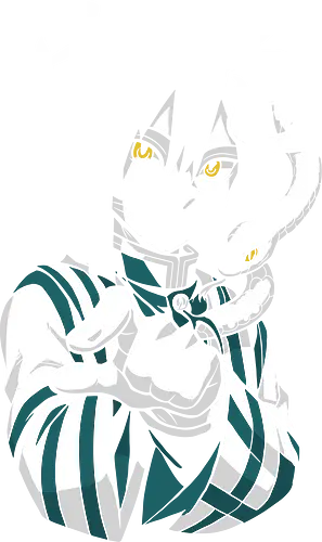 Obanai Iguro: Serpent Master - Obanai Iguro, Serpent Hashira, Slayer, Hashira, snake, geek art, stylish, KNY, cool anime art, minimalist, emotional, Mitsuri, anime, manga, fan art, t-shirt design, art print, Kaburamaru