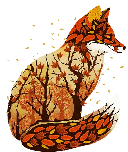 Fox Landscape - landscape, autumn, nature, animals, fox, fall