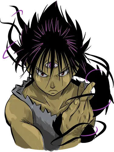 Hiei color - hiei, kurama, jusuke, anime, manga, yu yu hakusho