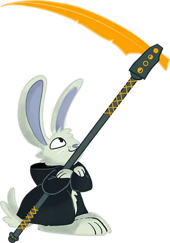 Reaper Bunny (ohne Background) - Comic, Hase, Bunny, Reaper, Tod, sense, scythe