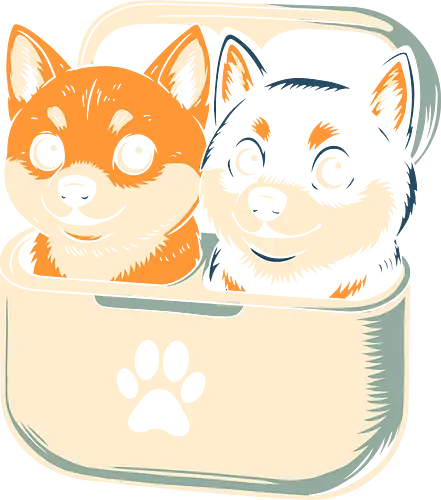 AirDog - shiba inu shirt, cute dog art, kawaii design, airpod parody, funny pet shirt, dog lover gift, tech humor, puppy art, japanese style, kawaii shiba, adorable t-shirt, pet humor, cute pets, aesthetic tee, gadget lovers