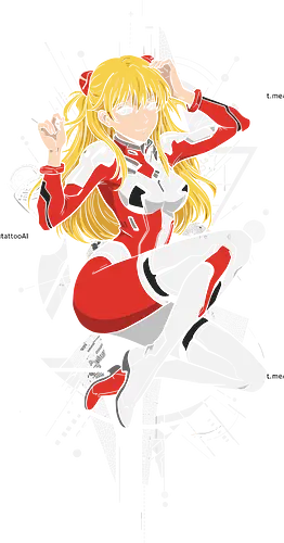 Red Impact - Eva Unit 02, anime, manga, plugsuit, fan art, t-shirt design, art print, mecha, cyberpunk, cool anime girl, geek art, psychological, futuristic, iconic, Asuka Langley, Evangelion, NGE