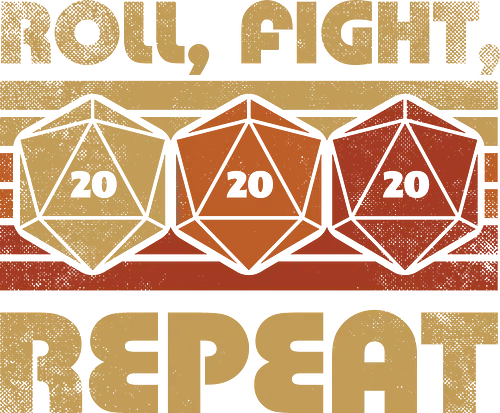 RPG Vintage Roll Fight - rpg, Pen and Paper, d20, Pen and paper, dungeon master, role-playing game, tabletop, game master, cool, awesome, funny, fun, nerd, geek, game, vintage, retro, retro vintage, adventure, fantasy, role-play, role-playing, roleplay game, critical role, roleplay, Pen and Paper, dungeon, dice, d20, repeat, lets roll, roll, fight, Critical, Critical Hit, Critical Fail