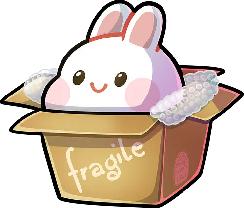 Fragile Bun - bunny, cute, comic, box, comfort, niedlich, kiste, box