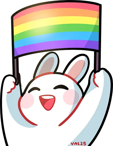 Bunnie Pride - bunny, pride, liebe, beauty, diversity, cute, positive, comic, affirmation, rainbow