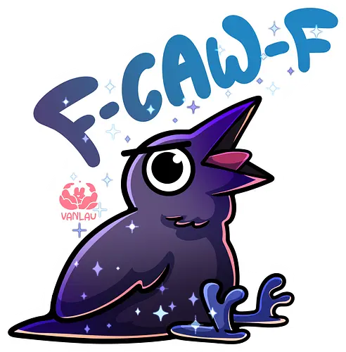F-Caw-F - f-caw-f, raven, rabe, lustig, bird, meme, vanlau