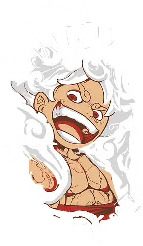  pirate: Joy Boy Awakened - Luffy Gear 5, Sun God Nika, Joy Boy, Pirate, anime, manga, fan art, t-shirt design, art print, Monkey D. Luffy, awakened, wanted dead or alive, cool anime art, geek art, stylish, transformation.