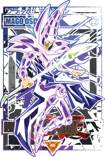  Magician of Chaos - Yami no Magician, Yu-Gi-Oh, Yugioh, TCG, anime, fan art, t-shirt design, art print, cyberpunk, futuristic, Dark Magician, cool graphic, Duel Monsters, Yugi Muto, nostalgic, geek art, purple.