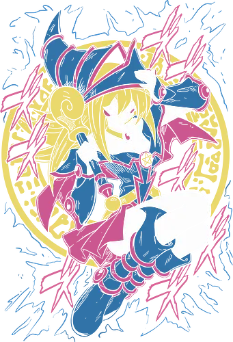  Dark Magician Girl: Arcane Power - Dark Magician Girl, Yu-Gi-Oh, anime, trading card game, TCG, fan art, t-shirt design, art print, pop art, cool anime girl, retro anime, Duel Monsters, Yugi Muto, magical., Yugioh