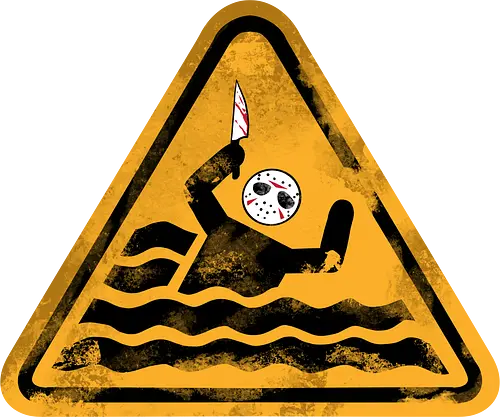 dont swim here - horror, halloween, jasonvoorhees, freddy krueger, friday13th, horror movies, slasher, halloween town, hocus pocus, elmstreet, nightmare