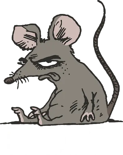  Absolutely Nope Rat - quirky humor, rat lover, expressionist, rejection, Nope, grumpy rat, funny rodent, sarcastic, anti-social, introverted, punk rock, funny animal, t-shirt design, art print, minimalist