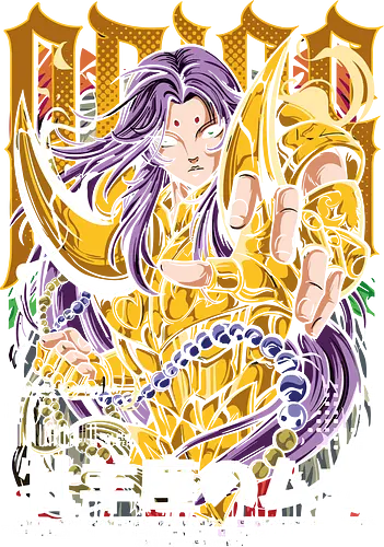  Aries Mu: Crystal Wall - Mu of Aries, Saint Seiya, Knights of the Zodiac, Gold Saint, anime, manga, fan art, t-shirt design, art print, Crystal Wall, psychokinesis, epic anime, geek art, stylish, classic anime, Aries Mu.
