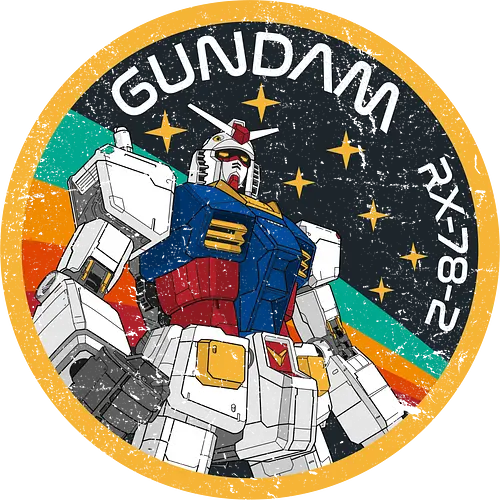 Gundam RX-78-2 Patch - gundam, robot, mecha, japon, vintage, nasa, logo, space, astronaut