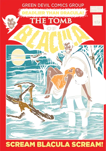 The Tomb - blaxploitation, bloodsucker, comics, green devil artwork, vampires, horror movies
