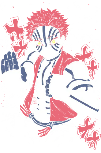 Akaza Demon - Slayer - Kawaii, Demon, Anime, Manga, Tokyo, Angry, Japanese Art, Aesthetic, Manga Style, Zylixzen, Aggressive, Gamer, Otaku, Gift, Cool