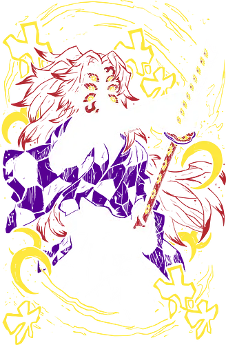 Kokushibo Demon - Slayer - Kawaii, Demon, Anime, Manga, Tokyo, Angry, Japanese Art, Aesthetic, Manga Style, Zylixzen, Aggressive, Gamer, Otaku, Gift, Cool