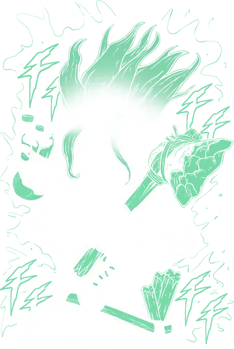 Senku Ishigami - Dr.Stone - Kawaii, Anime, Manga, Tokyo, Angry, Japanese Art, Aesthetic, Manga Style, Zylixzen, Aggressive, Gamer, Otaku, Gift, Cool