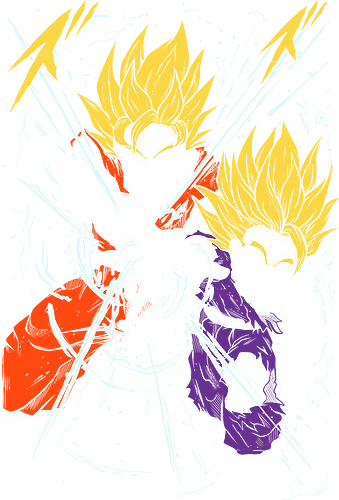 Son Gohan and Goku Super Saiyan 2 Ball - Dragon Z - Kawaii, Anime, Manga, Tokyo, Angry, Japanese Art, Aesthetic, Manga Style, Zylixzen, Aggressive, Gamer, Otaku, Gift, Cool