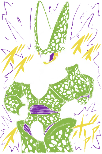 Ultra Perfect Cell Ball - Dragon Z - Kawaii, Anime, Manga, Tokyo, Angry, Japanese Art, Aesthetic, Manga Style, Zylixzen, Aggressive, Gamer, Otaku, Gift, Cool