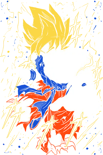 Son Goku Super Saiyan 2 Ball - Dragon Z - Kawaii, Anime, Manga, Tokyo, Angry, Japanese Art, Aesthetic, Manga Style, Zylixzen, Aggressive, Gamer, Otaku, Gift, Cool