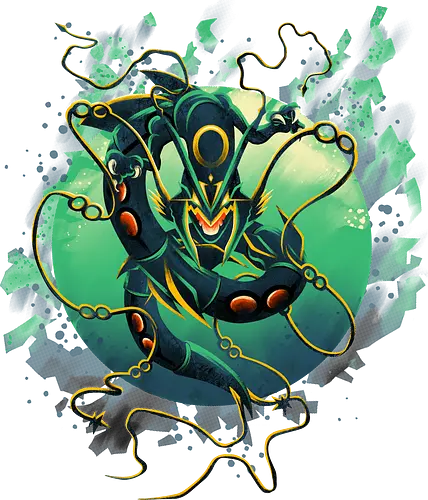 Mega Green Dragon - Pokemon. Rayquaza