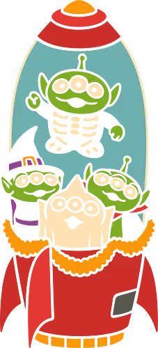 The Chosen Ones - Little Green Men Rocket Ride - Little Green Men, Aliens, The Claw, Pizza Planet, Disney Pixar, rocket ship, Halloween, costume, skeleton alien, witch alien, chosen one, animated film, pop culture, cartoon shirt, movie fan, graphic tee, cute aliens, space adventure, kids shirt, adult fan, unique design
