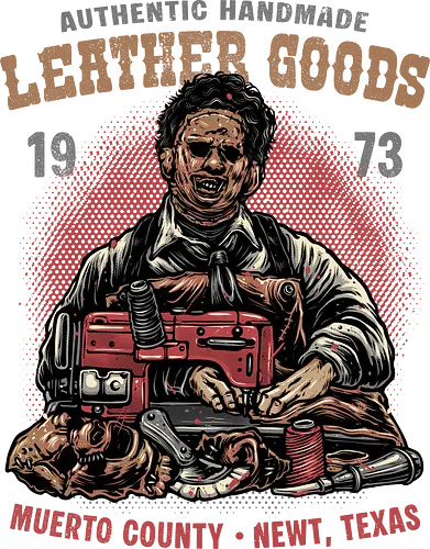 Handmade Leather Goods - leather, Horror, Halloween, horror movies, villain, classic horror, funny, humor