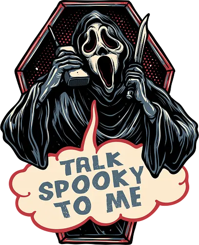 Talk Spooky to me - Horror, Halloween, horror movies, villain, classic horror, funny, humor, spooky, ghost