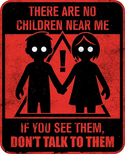 Horror Signs Shadow Children - scary, cool, awesome, horror, horror stories, creepy, horror movies, books, spooky season, Halloween, creepypastas, shadow creature, shadow figure, smile, demon, spirit, shadow person, dead, ghost, children, sign