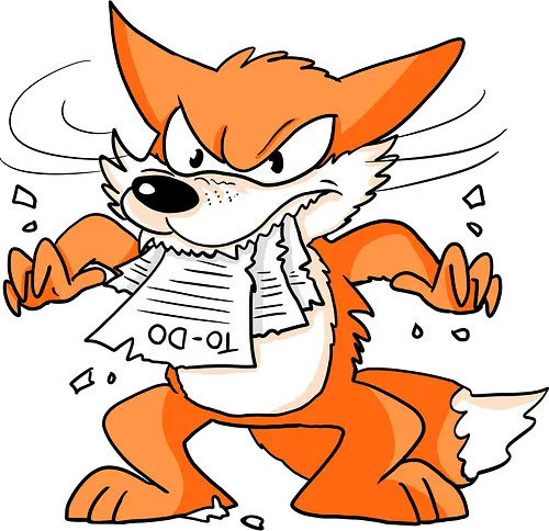 Rage Fox - Fuchs, Rage, To-Do-Liste, Wut