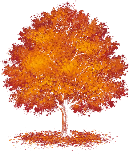 Impressionist autumn - nature, tree, leaves, forest, orange, seasons, autumn, halloween