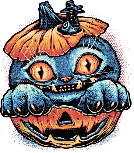 Blue Tiger Pumpkin - Movie, hunter, demons, tiger, animal, cute, animation, animated, horror, kpop, pumpkin