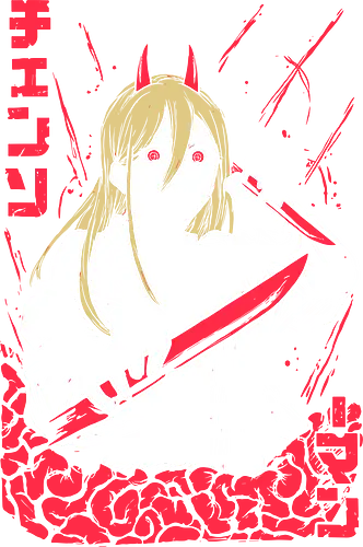 Power man - Chainsaw - Kawaii, Anime, Manga, Tokyo, Angry, Japanese Art, Aesthetic, Manga Style, Zylixzen, Aggressive, Gamer, Otaku, Gift, Cool, Horror