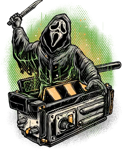 Ghost Trap - classic horror, funny, humor, spooky, ghost, Horror, Halloween, horror movies, villain